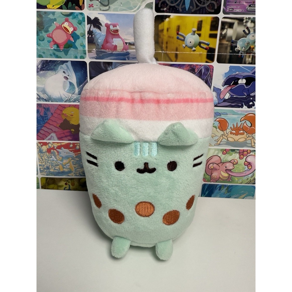 GUND Pusheen Boba Tea Cat Plush 8"‎ Stuffed Animal Bubble Tea Kitty